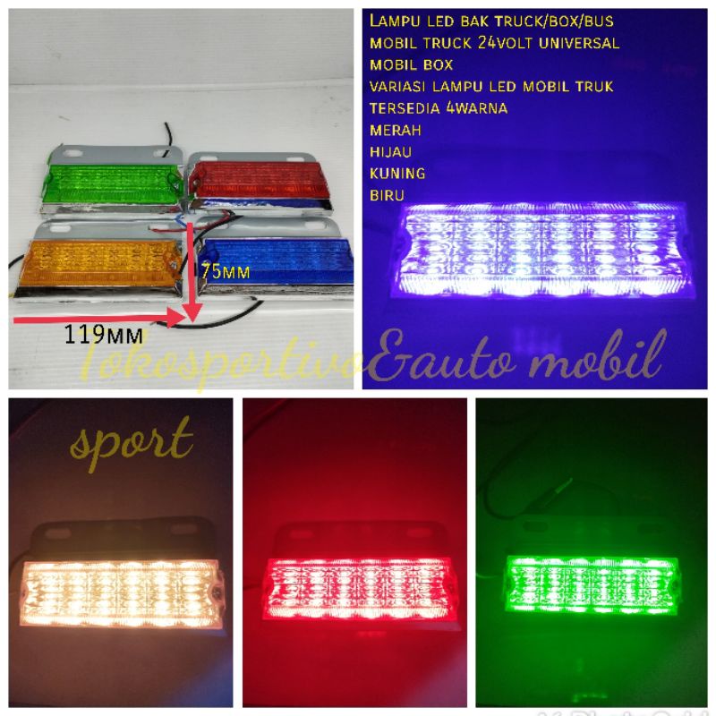 Lampu LED bak truck box 24volt Variasi lampu LED truck mobil box elf fuso kotak LED dny 91 LED TRUCK