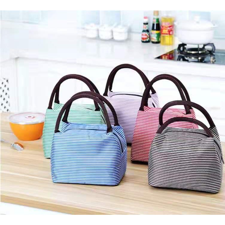 TAS WANITA HAND BAG TOTE BAG STRIPE CANVAS MULTIFUNGSI IMPORT PREMIUM #3227