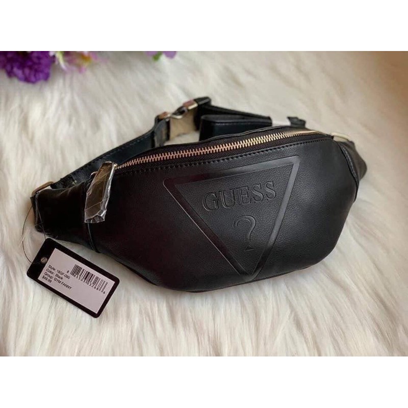 Guess Leather Waistbag Kulit PU BLACK GOLD PINK RED