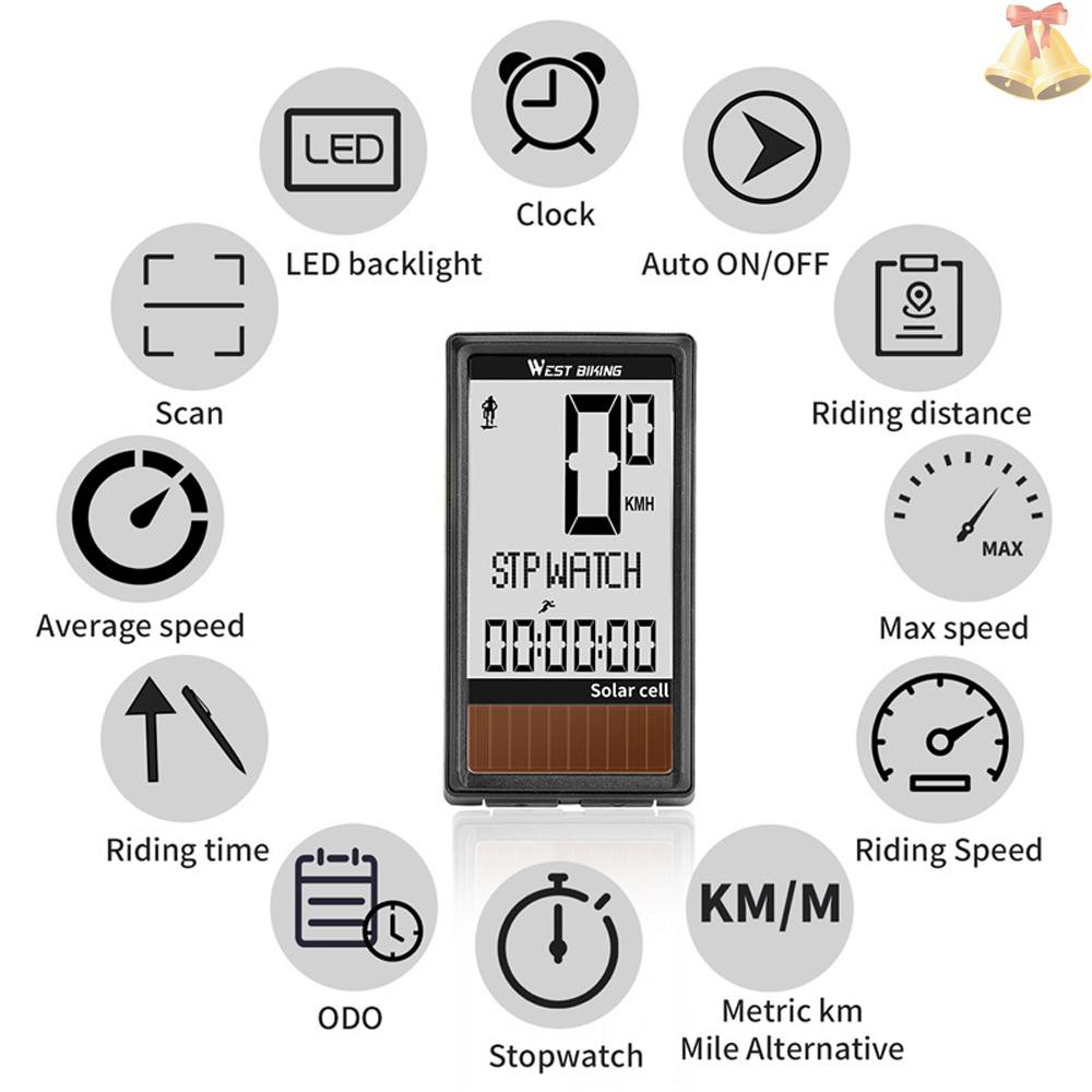 Speedometer Odometer Stopwatch 5 Bahasa Wireless Auto On/Off Dengan