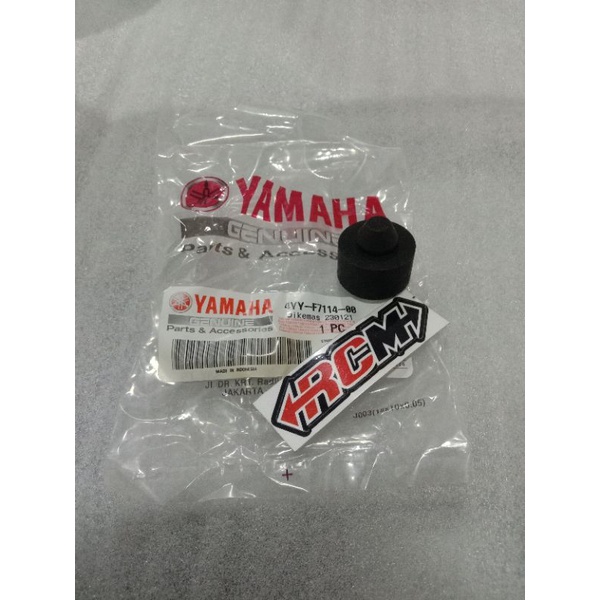 KARET GANJAL GANJEL STOPPER MAIN STAND JAGANG JANGANG TGH TENGAH TANDOKAN PENTOKAN STANDAR 2 VEGA FIZR F1ZR JUPITER Z MX VIXION OVI NVL RXKING RX KING DLL ORI ORIGINAL YAMAHA YGP ASLI 4YY-F7114-00