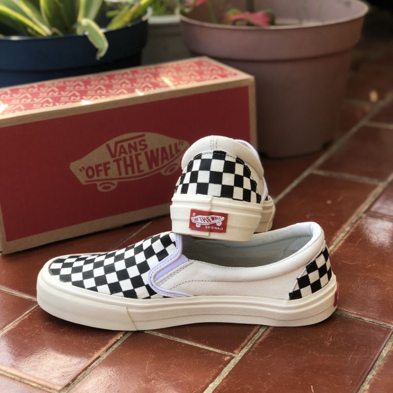 ( NEW BOX ) sepatu pria wanita VANS SLIP ON CHEKERBOARD Catur OG