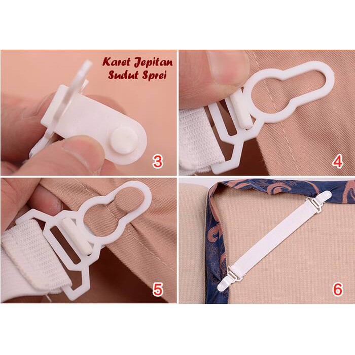 【GOGOMART】Sheet Grippers 4 pcs ( Pengait Ujung Sprei )