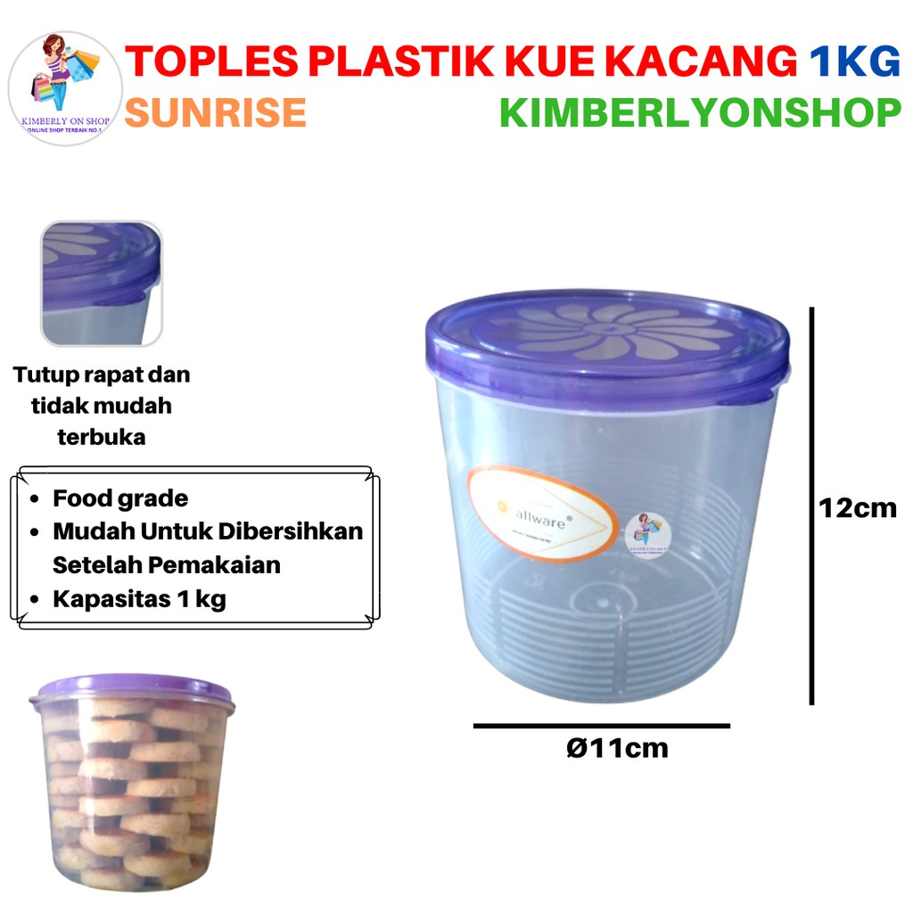 Kimberlyonshop Toples Sealware Plastik Anggrek Tempat Makan 1kg sunrise