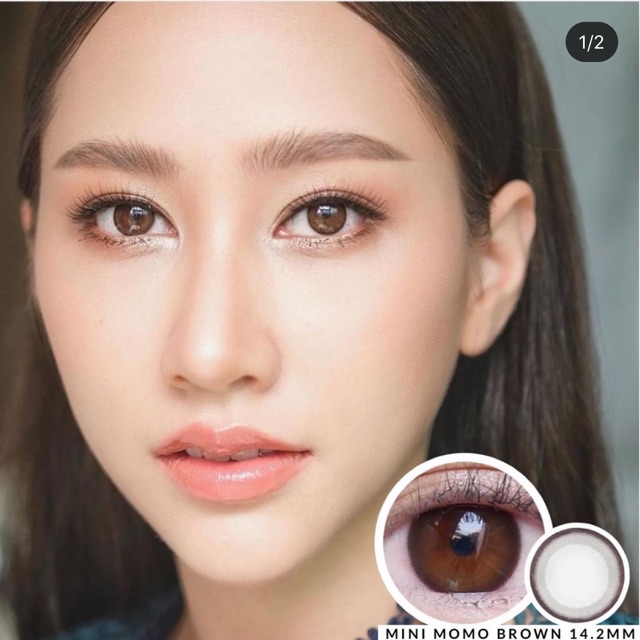 Mini momo brown &amp; black original softlens korea