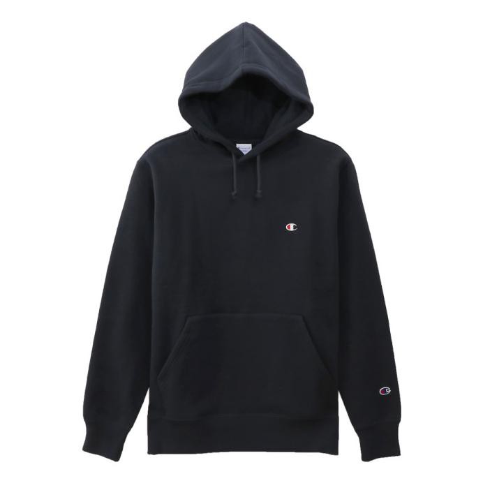 PULLOVER HOODIE BASIC CHAMPION ORIGINAL - BIRU, M