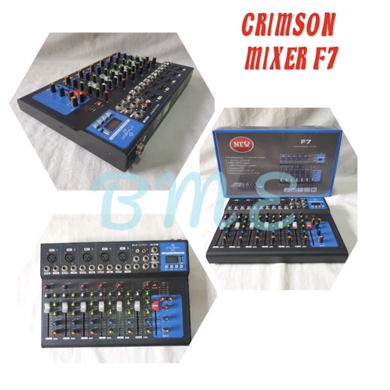 New Mixer 7 CHANNEL LIVE MIXER CRIMSON F7 f7 USB ORIGINAL