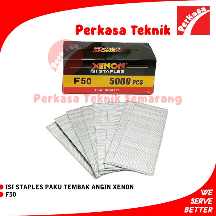 

Isi Staples / Paku Tembak Angin XENON F50 Air Nailer Stapler Refill