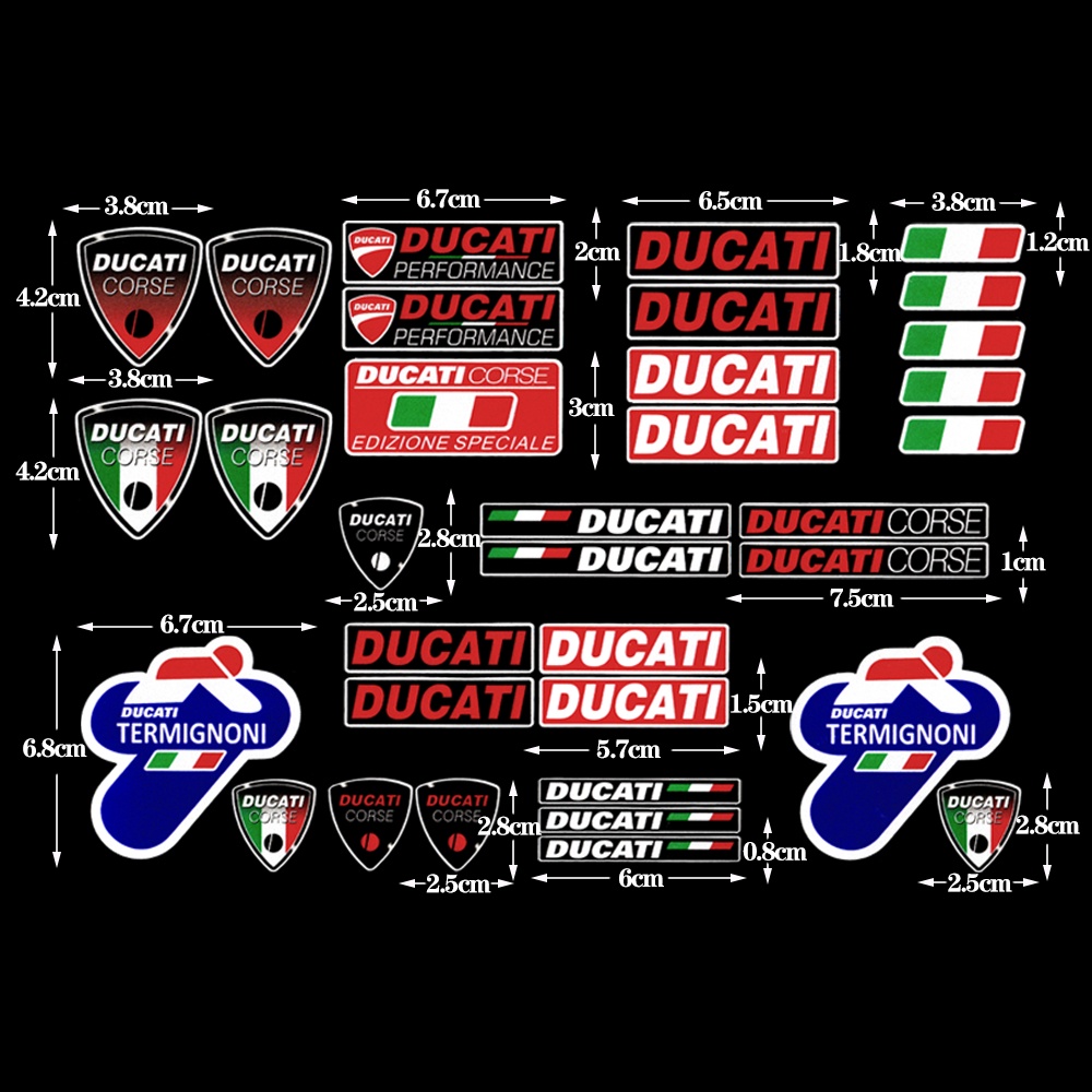 Ducati Sticker Reflektor Dekorasi Helm Motor Ducati 848 959 1098 S 899 1198