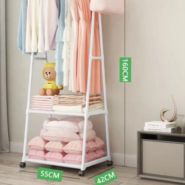 ✼ Triangle Stand Hanger / Rak Gantung Segitiga/ Gantungan Baju / Rak Baju Pipa Besi Rakit ♀