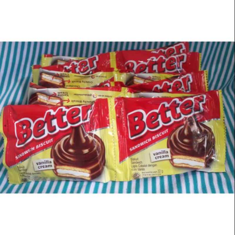 

Better sandwich 22gr ecer @2000 harga per renteng isi 10pcs lebih murah