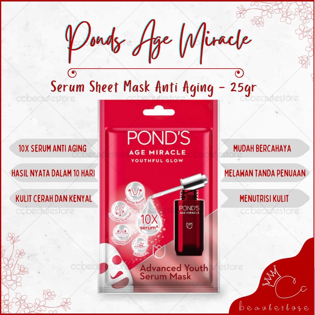 Pond's Age Miracle Advanced Youth Serum Mask - Sheet Mask 25g