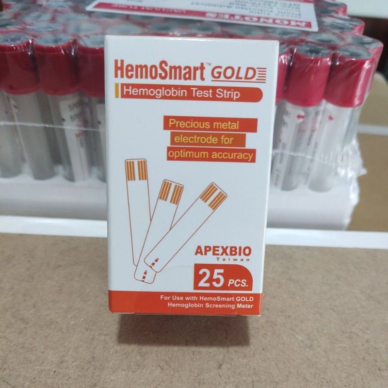Hemosmart gold hemoglobin test strip 25pcs