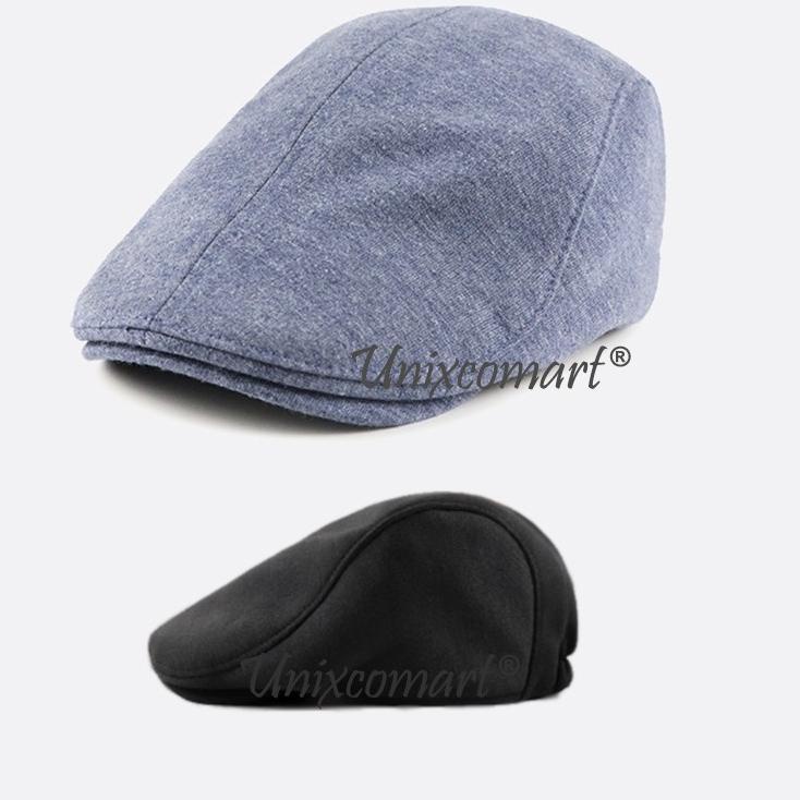 ➦ Jamont Plain Topi Newsboy Flat Cap Pet Hat Pelukis Patino Sutradara ❃