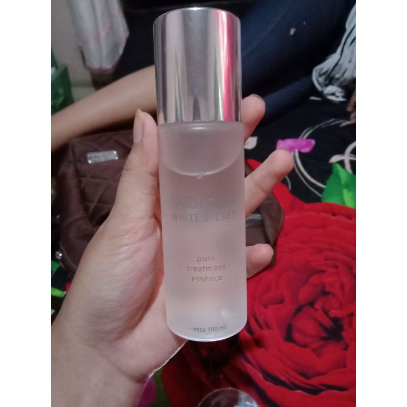 preloved Wardah white secret pure treatment essence 100ml kondisi 80%