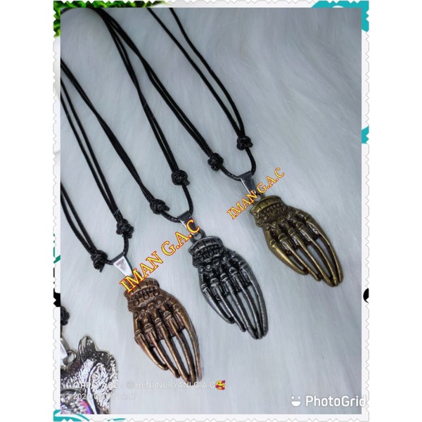 kalung serigala,kalung Dayak,kalung import tali Korea. kalung peria