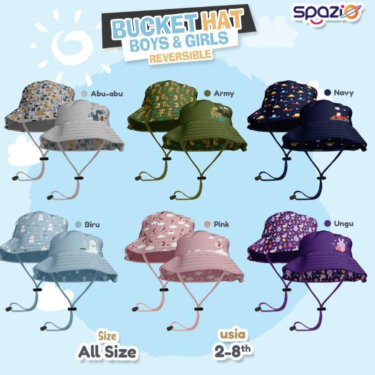 Stok terbatas.. TOPI BUCKET HAT SPAZIO REVERSIBLE TOPI BUCKET HAT BOLAK BALIK SPAZIO SEPERTI UPRIGHT