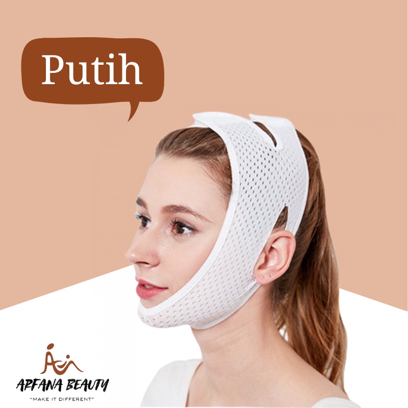 PENIRUS PIPI WAJAH FACE LIFT SLIM BELT V SHAPE KORSET DOUBLE CHIN Putih