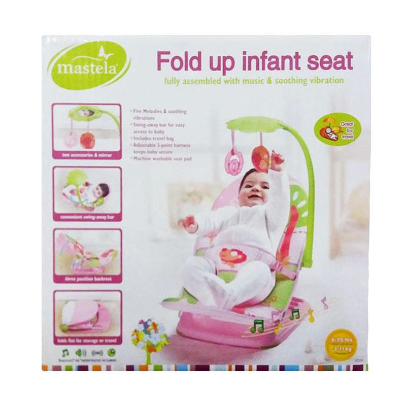 Mastela Fold Up Infant Seat Kursi Main Bayi Pink Merah Muda