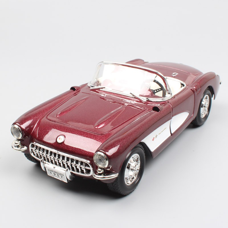 Import 1/24 Scale classic old GM Chevrolet Corvette C1 Vette StingRay 1957 Die casts Vehicles model