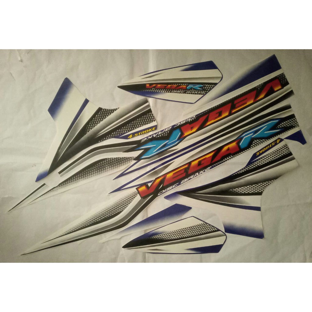 stiker striping motor yamaha vegar r 2003 putih biru
