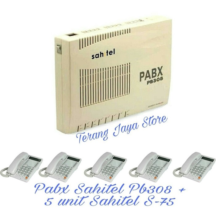 

Mesin Pabx Sahitel PB-308 ( 3 LINE - 8 EXTENSION) + 5 pcs Sahitel S-75