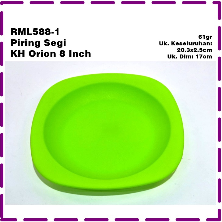 RML588-1 Piring Segi KH Orion 8 Inch