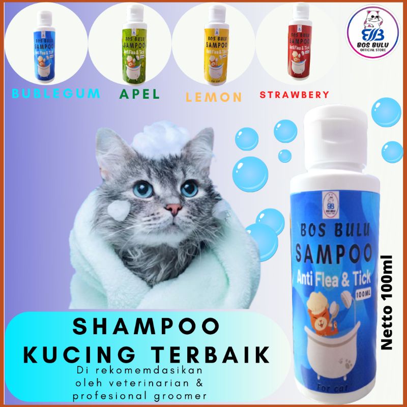 sampo anti kutu jamur bulu rontok kucing 100ml