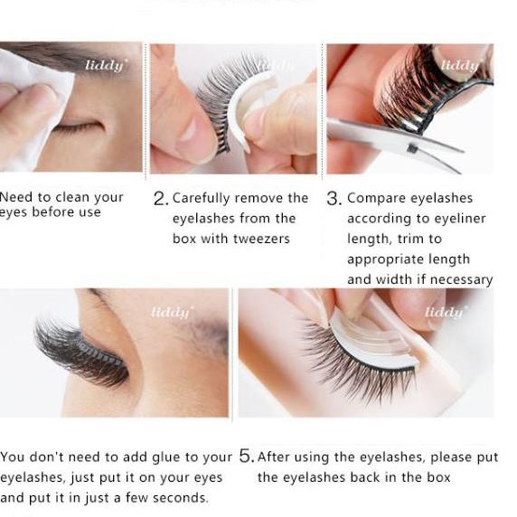 0 MAGIC NO GLUE EYELASHES/Bulu Mata Palsu 3D Tanpa Lem Liddy Eyelash Fake Eyelashes Korean Eyelash ➞