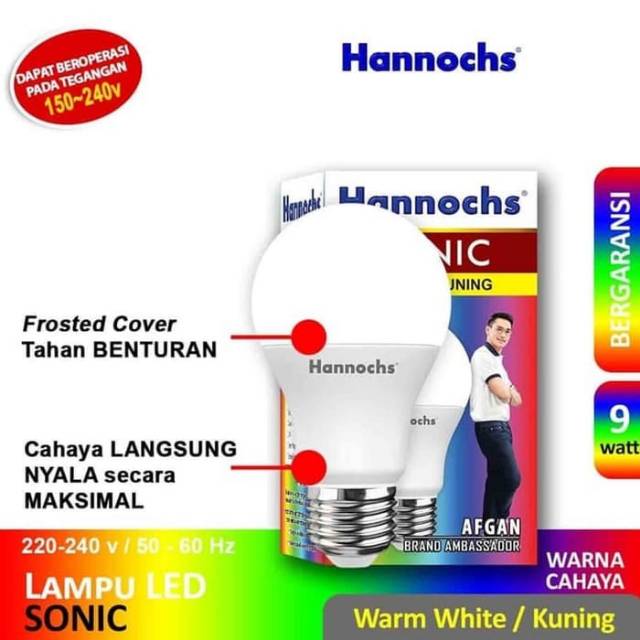 LAMPU LED HANNOCHS HANNOCH SONIC 9W 9WATT 9 WATT CAHAYA PUTIH