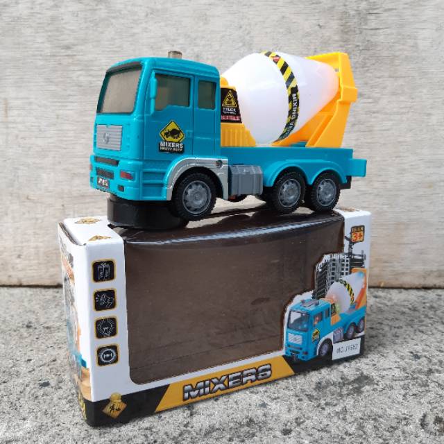 Mainan Truk Molen Bump &amp; Go Edukatif - Mobil Mixer Truck Anak Baterai