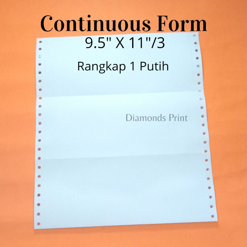 

Struk PPOB A4 bagi 3 / Kertas Continuous Form 9.5 x 11 /3 1ply