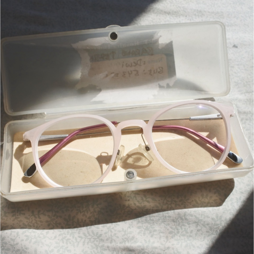 Kacamata Frame Minus Nosepad Pink 0580 Preloved 3.5 Silinder 1