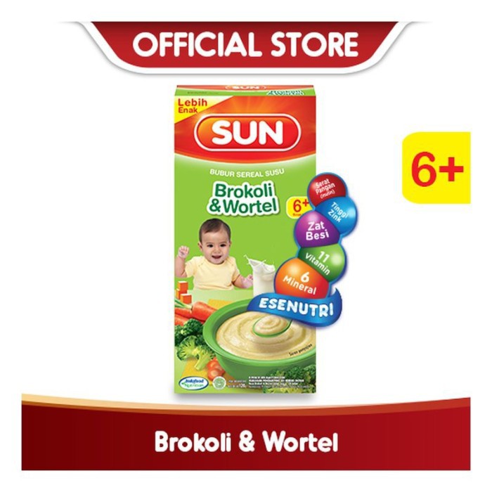 

Sun Bubur Sereal Susu Brokoli & Wortel 120G