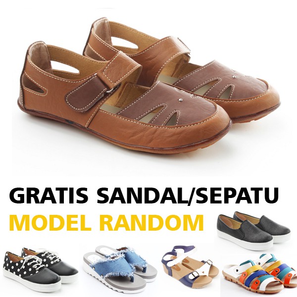 Sepatu Wanita Yutaka SP30 Gratis Sepatu/Sandal Model Random