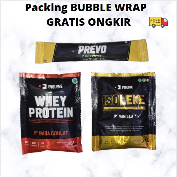 PREVO / EVOWHEY/ ISOLENE PER 1 SACHET BY EVOLENE WHEY ECER SUSU PROTEIN EVO WHEY BPOM SUPLEMEN ECERAN PREVOLENE