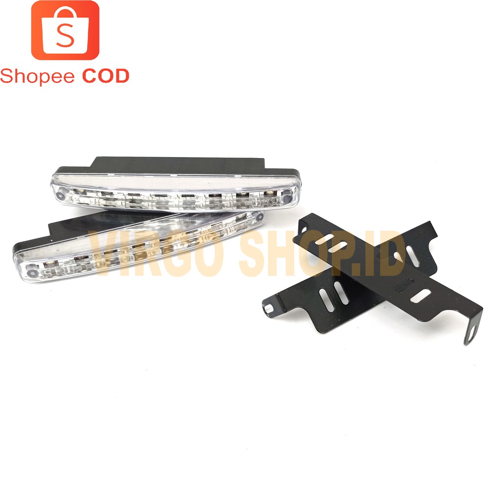 Lampu led DRL 8 titik universal super bright Light isi 2pc / Lampu Led / Lampu / Led / Led Light / Lampu Led DRL / Light / Led Drl / Lampu DRL / drl