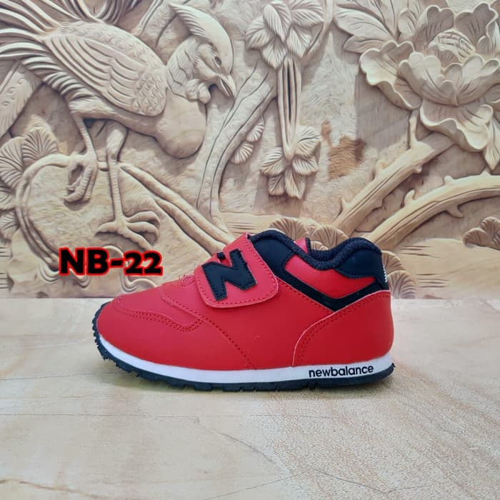 Sepatu New Balance Anak Merah Hitam Murah - Sepatu Anak Wanita Sepatu Anak Perempuan Sepatu Cowo