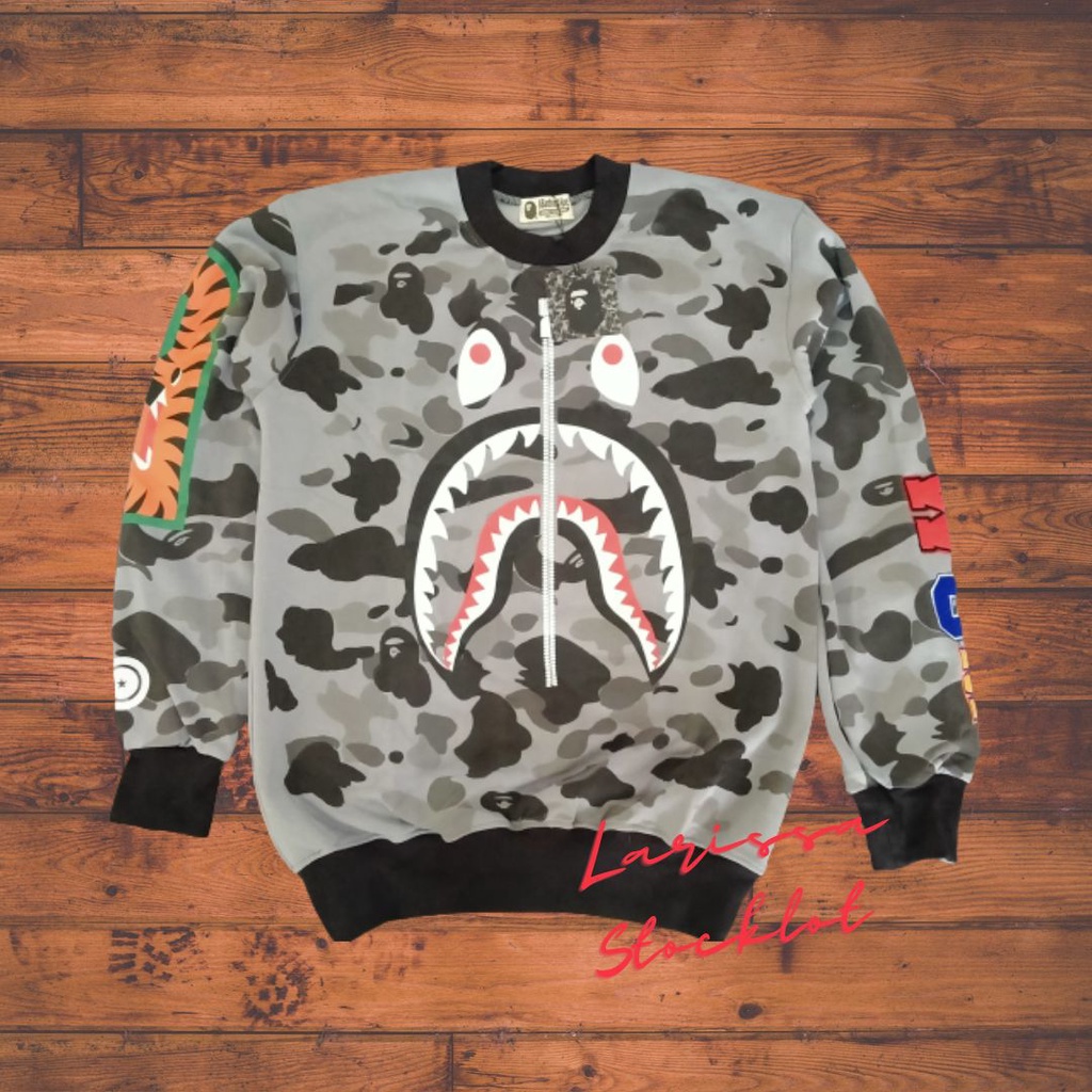 CREWNECK/SWEATER BAPE SPACE CAMO MIRROR FULLTAG UNISEX TERMURAH