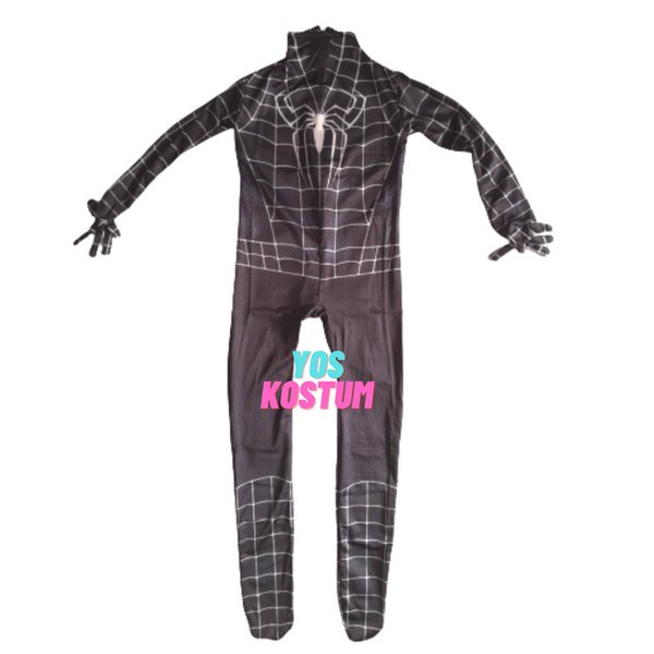 Kostum Spiderman Costume Venom Hitam Baju Karakter Superhero Import Spider Man Avengers Ultah