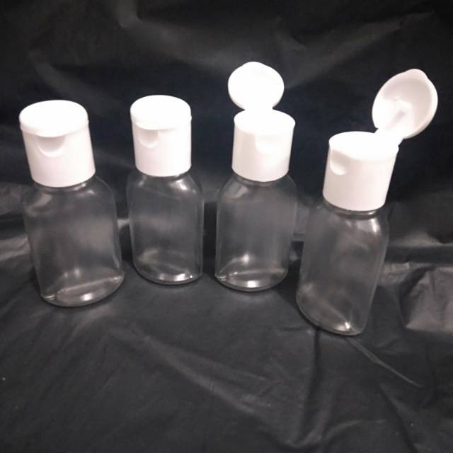 BABEE BOTOL PLASTIK PVC 30ML TUTUP FLIPTOP WARNA BENING / PUTIH [HARGA GROSIR]