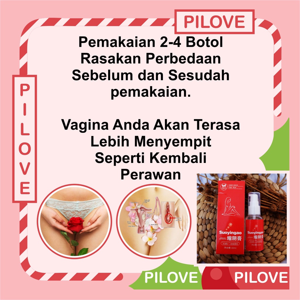 PILOVE - 100% PRIVASI AMAN Pelumas Pelicin Gel Tetes Pengencang dan Pengembali Perawan Wanita Pelumas Vagina dan Miss V