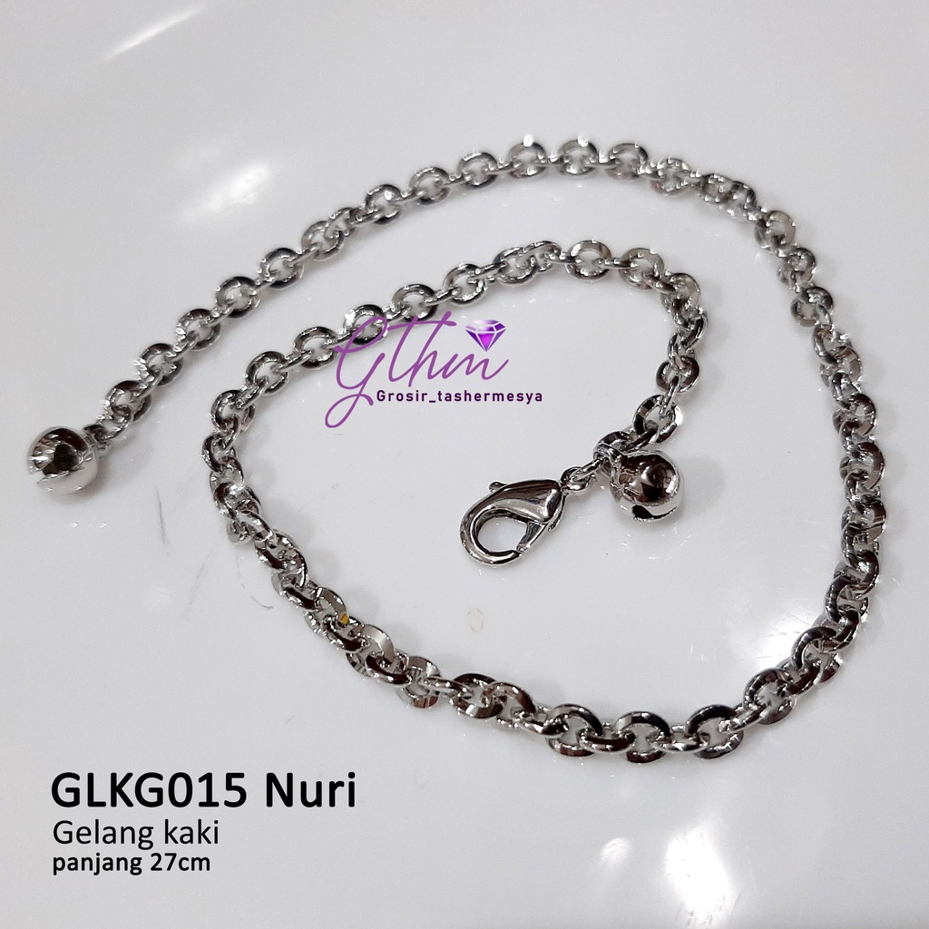 Gelang Kaki Nuri Gold Plated Jewelry Anti Karat Perhiasan Fashion Import GLKG015 Gthm