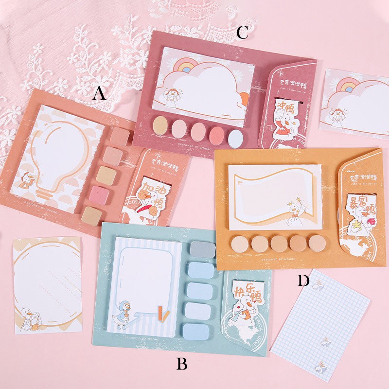 Full Energy Duck Mini Stationery Set / Kertas Memo Tempel Lucu Unik Murah-1