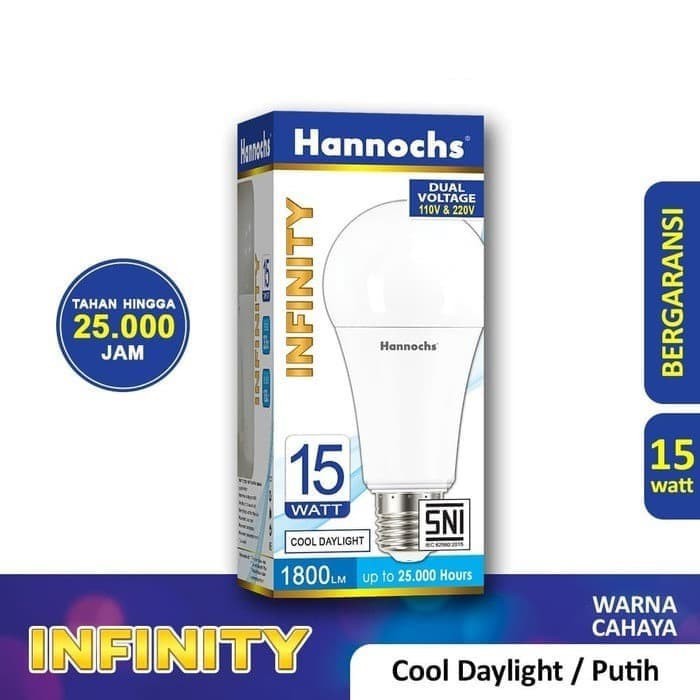 Hannochs Lampu LED Infinity 3 watt - 15 watt cahaya putih