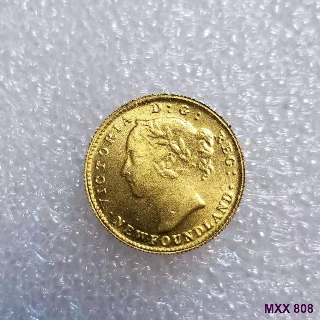 Koleksi Antik 1882 Kanada 2 Koin Emas - 1355