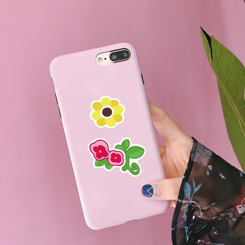 Bunga dan tanaman stiker lucu kartun tanaman jurnal bahan kasus epoxy dekoratif kulkas tangan Buku s