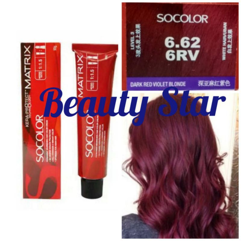 MATRIX SOCOLOR NO. 6.62 / 6RV DARK RED VIOLET BLONDE 90ML