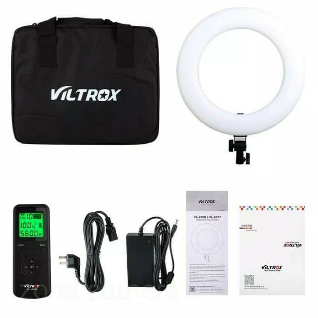 Led ringlight VILTROX VL600T VL-600T + LIGHTSTAND+ADAPTER