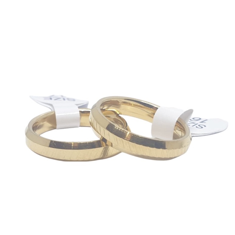 Cincin Couple Titanium ANTI KARAT SELAMANYA PGM CT141 (SATUAN)